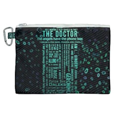 Tardis Doctor Who Technology Number Communication Canvas Cosmetic Bag (xl) by Bakwanart