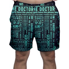 Tardis Doctor Who Technology Number Communication Men s Shorts by Bakwanart