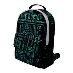 Tardis Doctor Who Technology Number Communication Flap Pocket Backpack (large) by Bakwanart