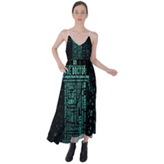 Tardis Doctor Who Technology Number Communication Tie Back Maxi Dress by Bakwanart