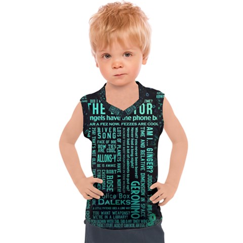 Tardis Doctor Who Technology Number Communication Kids  Sport Tank Top by Bakwanart