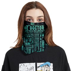 Tardis Doctor Who Technology Number Communication Face Covering Bandana (two Sides) by Bakwanart