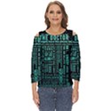 Tardis Doctor Who Technology Number Communication Cut Out Wide Sleeve Top View1