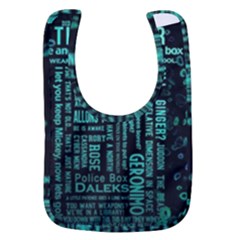 Tardis Doctor Who Technology Number Communication Baby Bib by Bakwanart