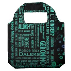 Tardis Doctor Who Technology Number Communication Premium Foldable Grocery Recycle Bag by Bakwanart