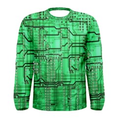 Green Circuit Board Computer Men s Long Sleeve Tee