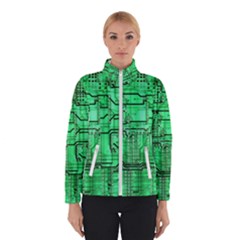 Green Circuit Board Computer Women s Bomber Jacket