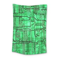 Green Circuit Board Computer Small Tapestry