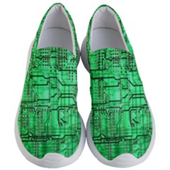 Green Circuit Board Computer Women s Lightweight Slip Ons by Bakwanart