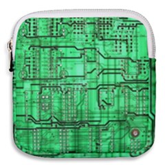 Green Circuit Board Computer Mini Square Pouch by Bakwanart