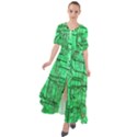 Green Circuit Board Computer Waist Tie Boho Maxi Dress View1