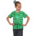 Green Circuit Board Computer Kids  Mesh Piece Tee View1