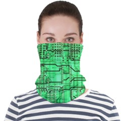 Green Circuit Board Computer Face Seamless Bandana (adult) by Bakwanart