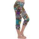 Pattern Design Art Techno Dj Music Retro Music Device Lightweight Velour Capri Yoga Leggings View3