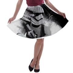 Stormtrooper A-line Skater Skirt by Bakwanart