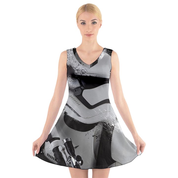 Stormtrooper V-Neck Sleeveless Dress