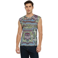 Arcade Game Retro Pattern Men s Raglan Cap Sleeve Tee by Bakwanart