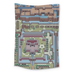 Arcade Game Retro Pattern Large Tapestry