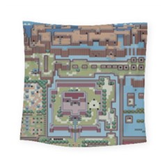 Arcade Game Retro Pattern Square Tapestry (small)