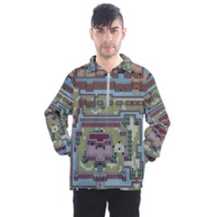 Arcade Game Retro Pattern Men s Half Zip Pullover