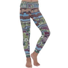 Arcade Game Retro Pattern Kids  Lightweight Velour Classic Yoga Leggings by Bakwanart