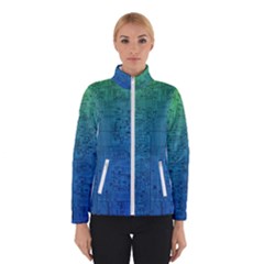 Blue And Green Circuit Board Wallpaper Circuit Board Sketch Women s Bomber Jacket