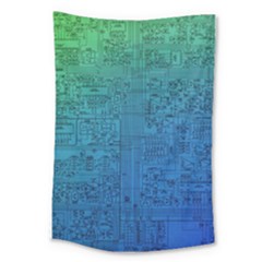 Blue And Green Circuit Board Wallpaper Circuit Board Sketch Large Tapestry