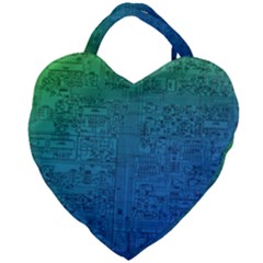 Blue And Green Circuit Board Wallpaper Circuit Board Sketch Giant Heart Shaped Tote