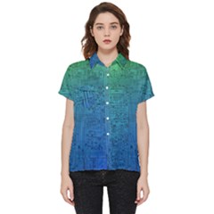 Blue And Green Circuit Board Wallpaper Circuit Board Sketch Short Sleeve Pocket Shirt