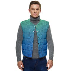 Blue And Green Circuit Board Wallpaper Circuit Board Sketch Men s Short Button Up Puffer Vest	