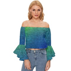 Blue And Green Circuit Board Wallpaper Circuit Board Sketch Off Shoulder Flutter Bell Sleeve Top