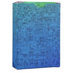 Blue And Green Circuit Board Wallpaper Circuit Board Sketch Playing Cards Single Design (rectangle) With Custom Box