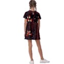 Red Computer Circuit Board Kids  Asymmetric Collar Dress View2