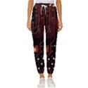 Red Computer Circuit Board Women s Cropped Drawstring Pants View1