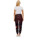 Red Computer Circuit Board Women s Cropped Drawstring Pants View4