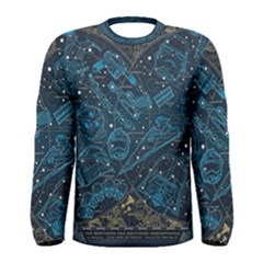 Position Of The Constellations Illustration Star Blue Men s Long Sleeve Tee