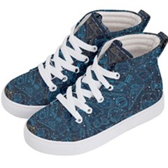 Position Of The Constellations Illustration Star Blue Kids  Hi-top Skate Sneakers by Bakwanart