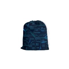 Technology Computer Circuit Boards Electricity Cpu Binary Drawstring Pouch (xs) by Bakwanart