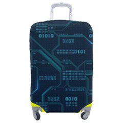 Technology Computer Circuit Boards Electricity Cpu Binary Luggage Cover (medium) by Bakwanart