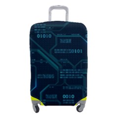 Technology Computer Circuit Boards Electricity Cpu Binary Luggage Cover (small) by Bakwanart