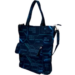 Technology Computer Circuit Boards Electricity Cpu Binary Shoulder Tote Bag by Bakwanart