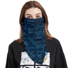 Technology Computer Circuit Boards Electricity Cpu Binary Face Covering Bandana (triangle) by Bakwanart