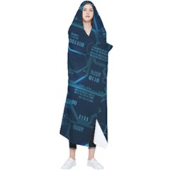 Technology Computer Circuit Boards Electricity Cpu Binary Wearable Blanket by Bakwanart