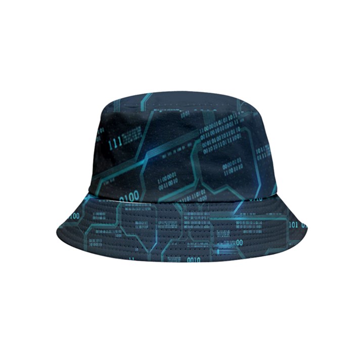 Technology Computer Circuit Boards Electricity Cpu Binary Bucket Hat (Kids)