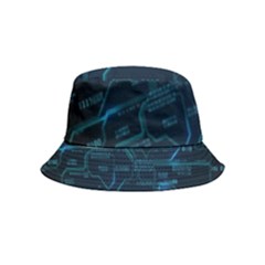 Technology Computer Circuit Boards Electricity Cpu Binary Inside Out Bucket Hat (kids) by Bakwanart