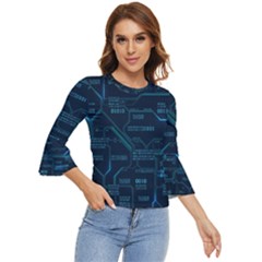 Technology Computer Circuit Boards Electricity Cpu Binary Bell Sleeve Top