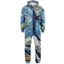 The Great Wave Of Kanagawa Painting Hokusai, Starry Night Vincent Van Gogh Hooded Jumpsuit (Men) View1