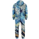 The Great Wave Of Kanagawa Painting Hokusai, Starry Night Vincent Van Gogh Hooded Jumpsuit (Men) View2