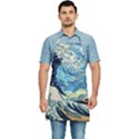 The Great Wave Of Kanagawa Painting Hokusai, Starry Night Vincent Van Gogh Kitchen Apron View1