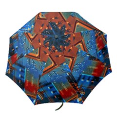 Gray Circuit Board Electronics Electronic Components Microprocessor Folding Umbrellas by Bakwanart